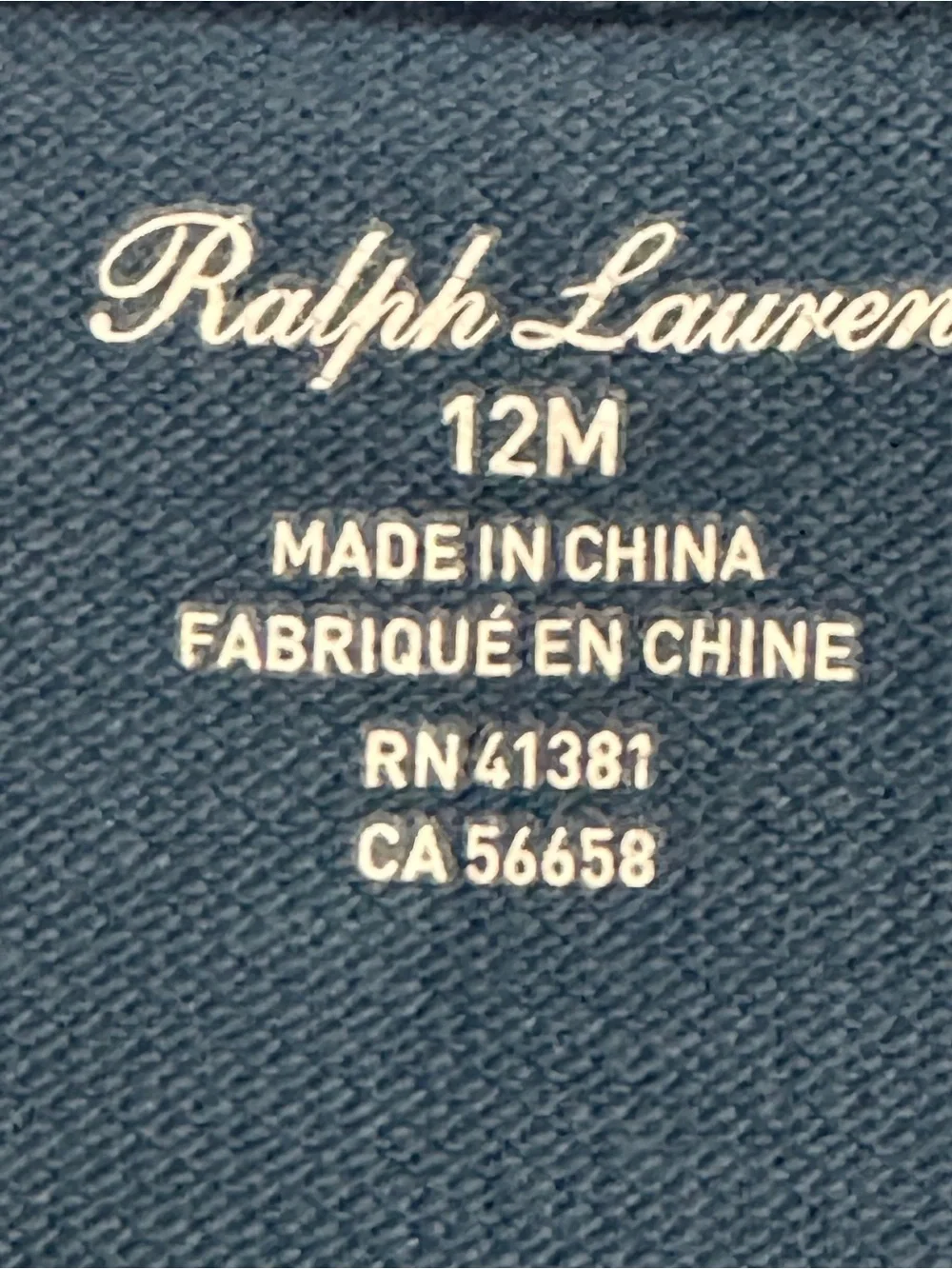 Ralph Lauren Baby Girl Dark Blue Polo with Light Blue Pony Short Sleeve